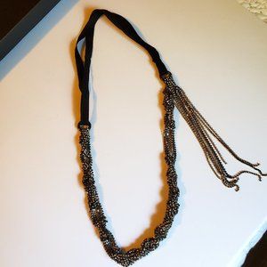 Elie Tahari Collection Ribbon, Rhinestone Necklace